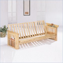 Coaster Hillcrest Full Size Futon with Magazine Rack in Natural Finish by Coaster