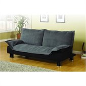 Coaster Convertible Microfibre Sofa Bed in Gray and Black