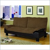 Coaster Futon Sofa Bed in Brown Fabric