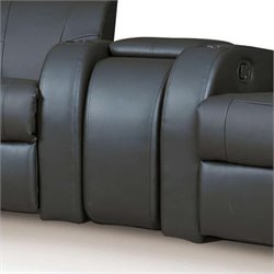 Coaster Leather Theater Wedge in Black