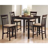 Coaster Moreland 5 Piece Counter Height Dining Set in Cappuccino