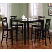 Coaster Ashland 5 Piece Counter Height Dining Set in Black