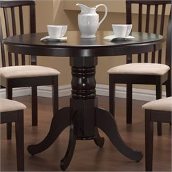 Coaster Brannan Round Single Pedestal Dining Table in Cappucino