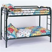 Coaster Toby Twin over Twin Metal Bunk Bed in Black Finish