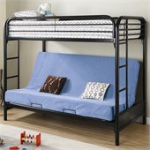 Coaster Fordham Twin Over Full Futon Metal Bunk Bed in Black Finish