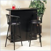 Coaster Buckner Casual Style Home Bar Unit in Black