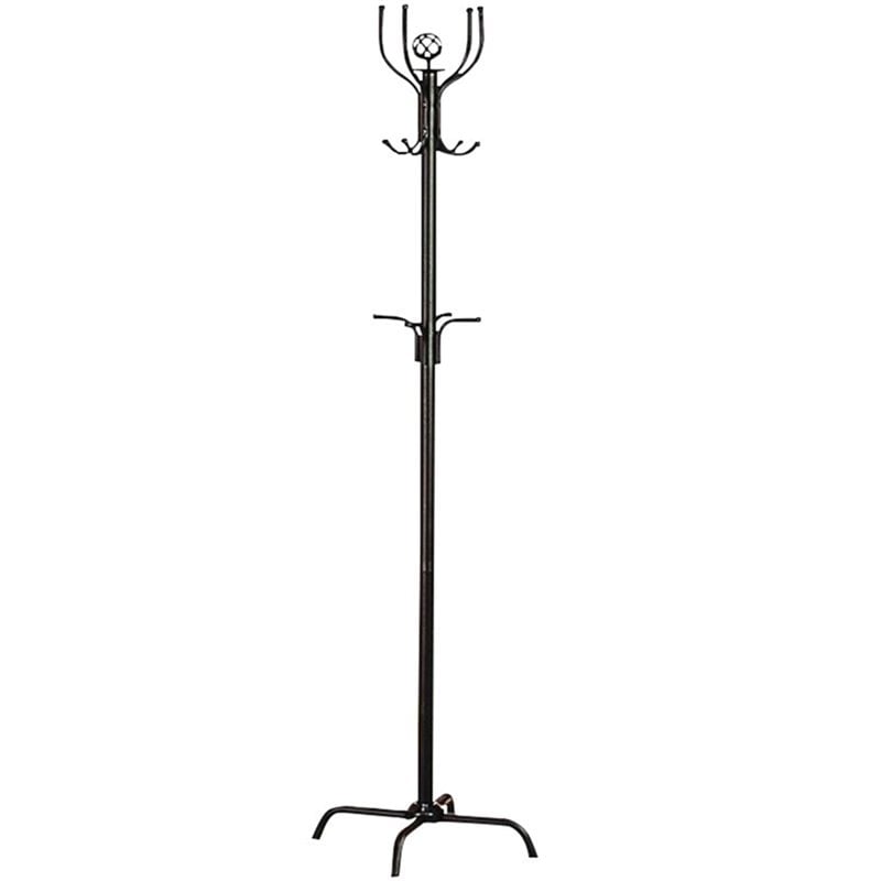 Coaster Black Satin Finish Coat Rack in Black Satin