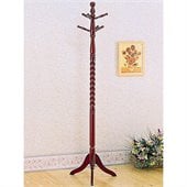 Coaster Coat Rack with Twisted Post in Cherry