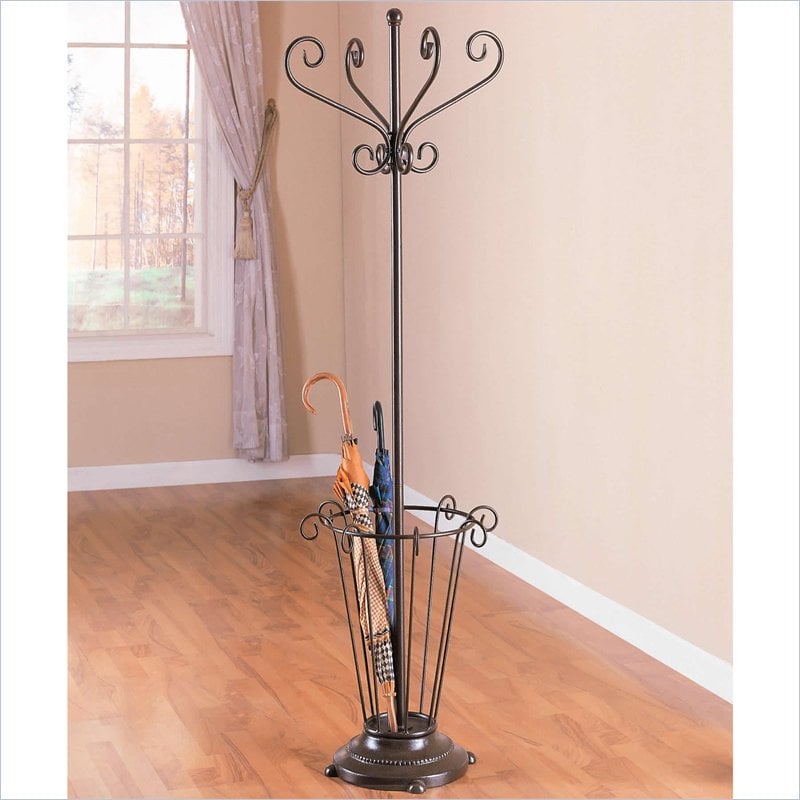 Coaster Metal Coat Rack with Umbrella Stand