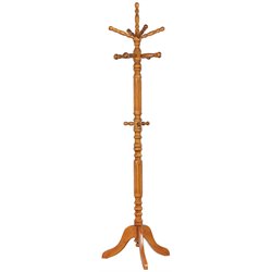 Coaster Traditional Coat Rack with Spinning Top in Tobacco