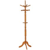 Coaster Traditional Coat Rack with Spinning Top in Tobacco