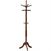 Coaster Traditional Coat Rack with Spinning Top in Dark Walnut