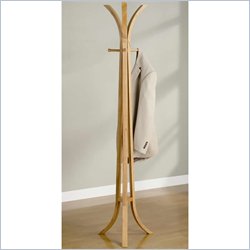 Coaster Contemporary Wood Coat Rack in Light Wood