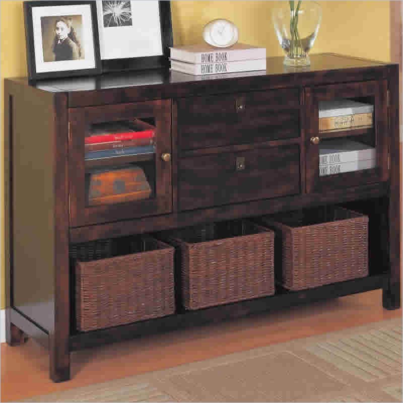 Cole Office Rawlston Console Table, 32in.H x 48in.W x 16in.D, Mahogany