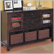 ADD TO YOUR SET: Coaster Dickson Console Table with Basket Storage in Warm Tobacco Finish