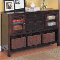 Coaster Dickson Console Table with Basket Storage in Warm Tobacco Finish Best Price