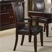 Coaster Ramona Formal Dining Arm Chair in Walnut