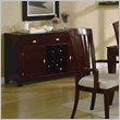 ADD TO YOUR SET: Coaster El Rey Server with Wine Storage in Intimate Cherry Finish