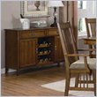 ADD TO YOUR SET: Coaster Burton Server with 2 Drawers in Warm Medium Oak Finish