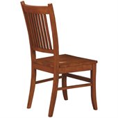 Coaster Meadowbrook Slat Back Mission Side Chair in Warm Medium Brown 