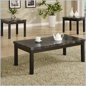 Coaster 3 Piece Occasional Table Sets Coffee and End Table Set in Black