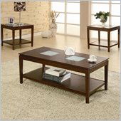 Coaster 3 Piece Occasional Table Sets Coffee and End Table Set in Cappuccino
