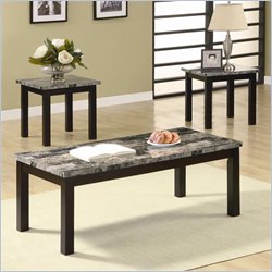 Coaster 3 Piece Occasional Table Sets Coffee and End Table Set in Nut Brown
