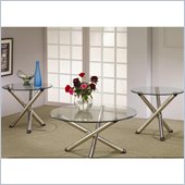 Coaster 3 Piece Occasional Table Sets Glass Coffee and End Table Set