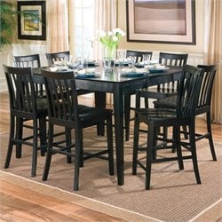 Coaster Pines Counter Height Dining Table with Leaf in Black by Coaster