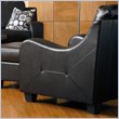 ADD TO YOUR SET: Coaster Java Contemporary Chair in Rich Black Bonded Leather