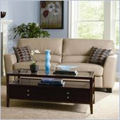 rent to own furniture Coaster Trudy Bonded Leather Sofa in Beige