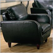 rent to own furniture Coaster Piven Contemporary Chair in Bonded Leather Black