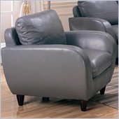 rent to own furniture Coaster Piven Contemporary Chair in Bonded Leather Gray