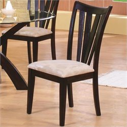 Coaster Shoemaker Contemporary Vertical Slat Side Chair with Fabric Seat