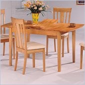 Coaster Davie Rectangle Leg Table with Butterfly Leaf in Warm Natural Finish
