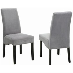 Coaster Stanton Rich Black Dining Side Chair in Gray