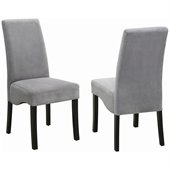 Coaster Stanton Rich Black Dining Side Chair in Gray
