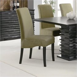 Coaster Stanton Rich Black Side Chair with Sleek Green Material