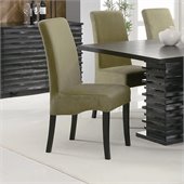 Coaster Stanton Rich Black Side Chair with Sleek Green Material