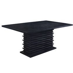 Coaster Stanton Contemporary Dining Table in Black Finish