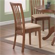 ADD TO YOUR SET: Coaster Brannan Slat Back Side Chair with Upholstered Seat in Warm Maple Finish