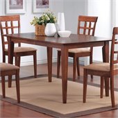 Coaster Hyde Rectangle Leg Dining Table in Warm Medium Walnut