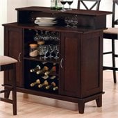 Coaster Hyde Contemporary Home Bar in Rich Cappuccino Finish