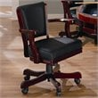 ADD TO YOUR SET: Coaster Mitchell Upholsted Arm Game Chair with Casters in Cherry