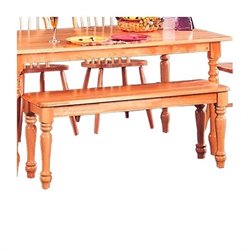 Coaster Damen Traditional Wood Dining Bench in Warm Natural Wood Finish