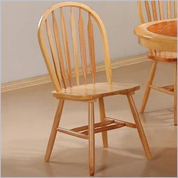 Coaster Damen Arrow Back Windsor Side Chair in Warm Natural Wood Finish