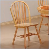 Coaster Damen Arrow Back Windsor Side Chair in Warm Natural Wood Finish