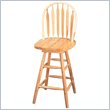 ADD TO YOUR SET: Coaster Damen 24 Inch Arrow Back Windsor Swivel Bar Stool in Natural Wood Finish