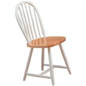 Coaster Damen Windsor Dining Side Chair in Warm White and Natural Wood Finish