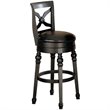 ADD TO YOUR SET: Coaster Lathrop 29 Inches Swivel Faux Leather Seat Bar Stool in Black Finish